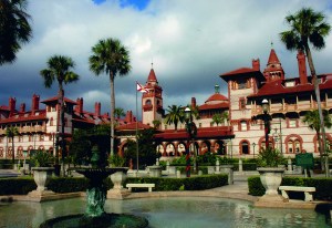 Ponce de leon Hotel, now Flagler College, St. Augustine, completed in May 1887, and opened January 1888. St. Johns County. Carrère and Hastings, architects. Photograph 2011 by the author.