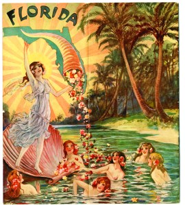 Victorian-era advertising for Murray and Lanman's Florida Water perfume took advantage of the health-giving reputation of Florida's waters, and featured beautiful women and elaborate fountains.