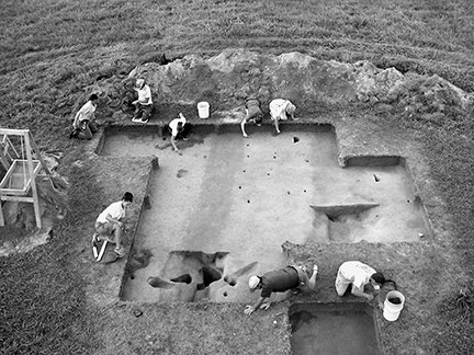 Werowocomoco site features 161 and 162. Photograph by Thane Harpole.