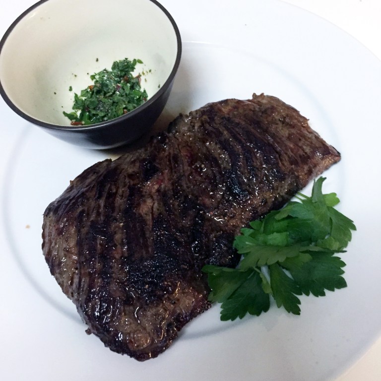 Recipe ChurrascoStyle Skirt Steak with Chimichurri Sauce from The