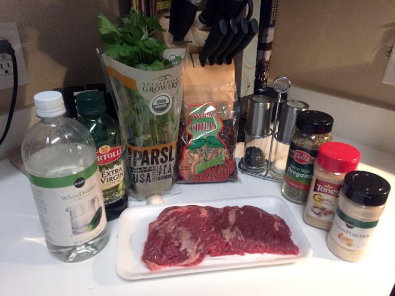 Recipe ChurrascoStyle Skirt Steak with Chimichurri Sauce from The