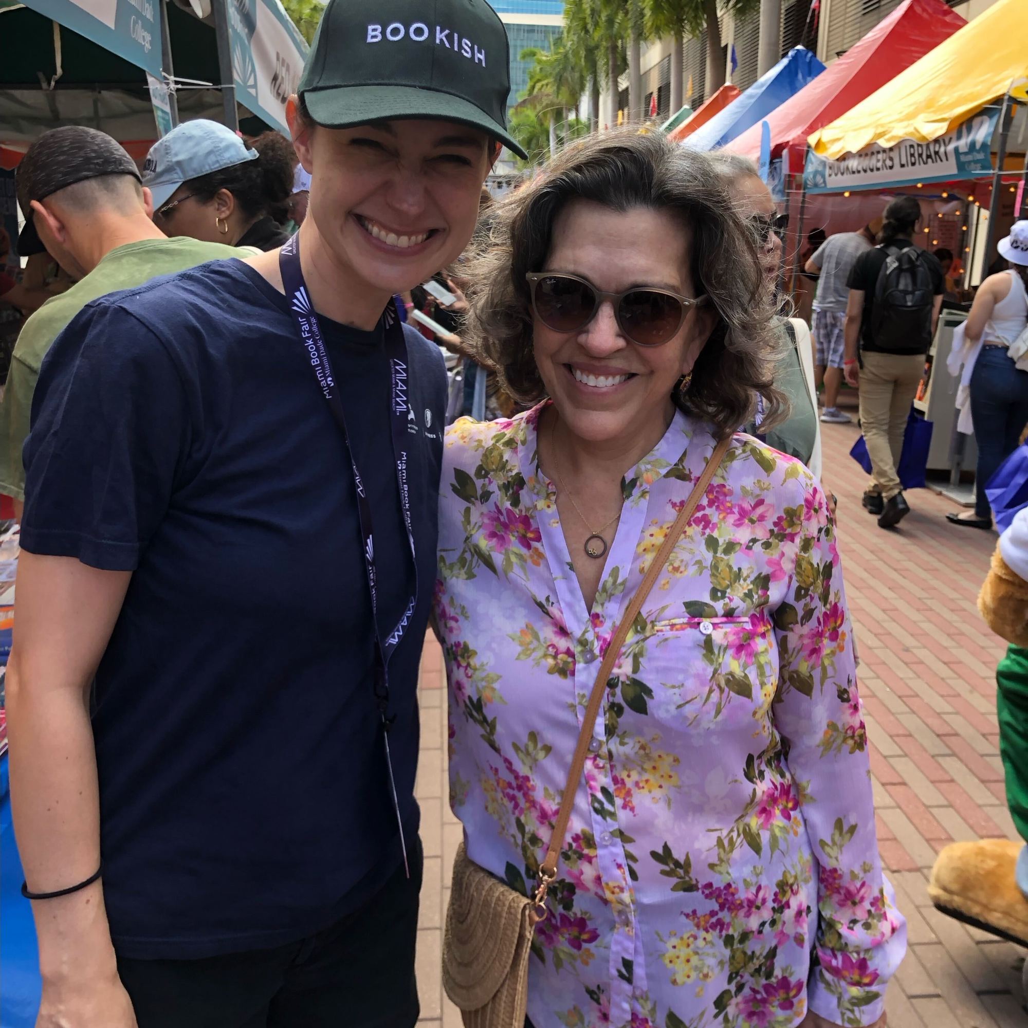 Stephanye Hunter with María de los Ángeles Torres, author of Democracy and Time in Cuban Thought: The Elusive Present, at the Miami Book Fair