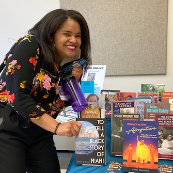 Tatiana D. McInnis, author of To Tell a Black Story of Miami, at the African American Intellectual History Society annual meeting.