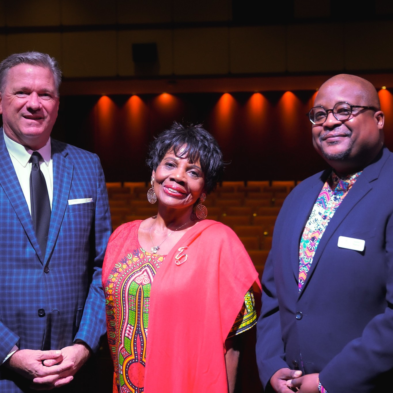 Bob Kealing, author of Good Day Sunshine State: How the Beatles Rocked Florida, with historian Kitty Oliver and Florida Humanities executive director Nashid Madyun, at the 1964: When the Beatles Rocked Florida Anniversary Concert at the Ritz Theatre & Museum in Jacksonville. Photo courtesy of Florida Humanities.
