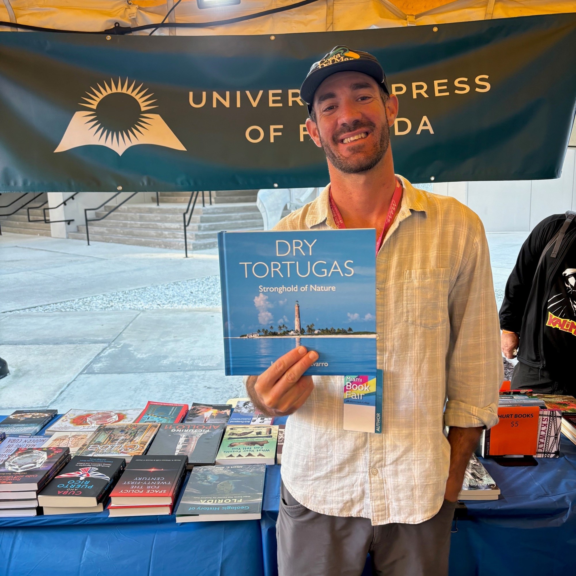 Ian Wilson-Navarro, author of Dry Tortugas: Stronghold of Nature, at the Miami Book Fair.