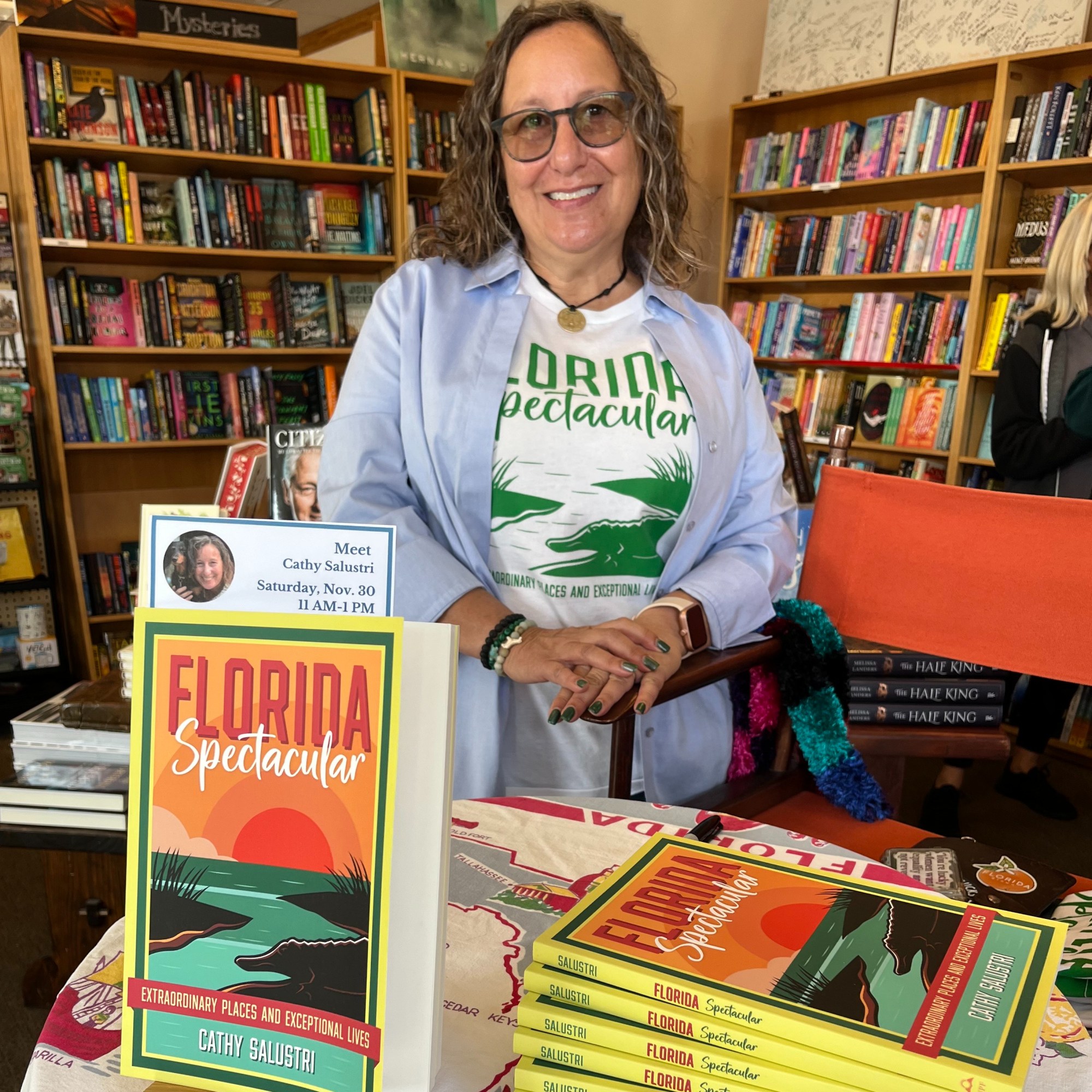 Cathy Salustri, author of Florida Spectacular, at the BookMark.