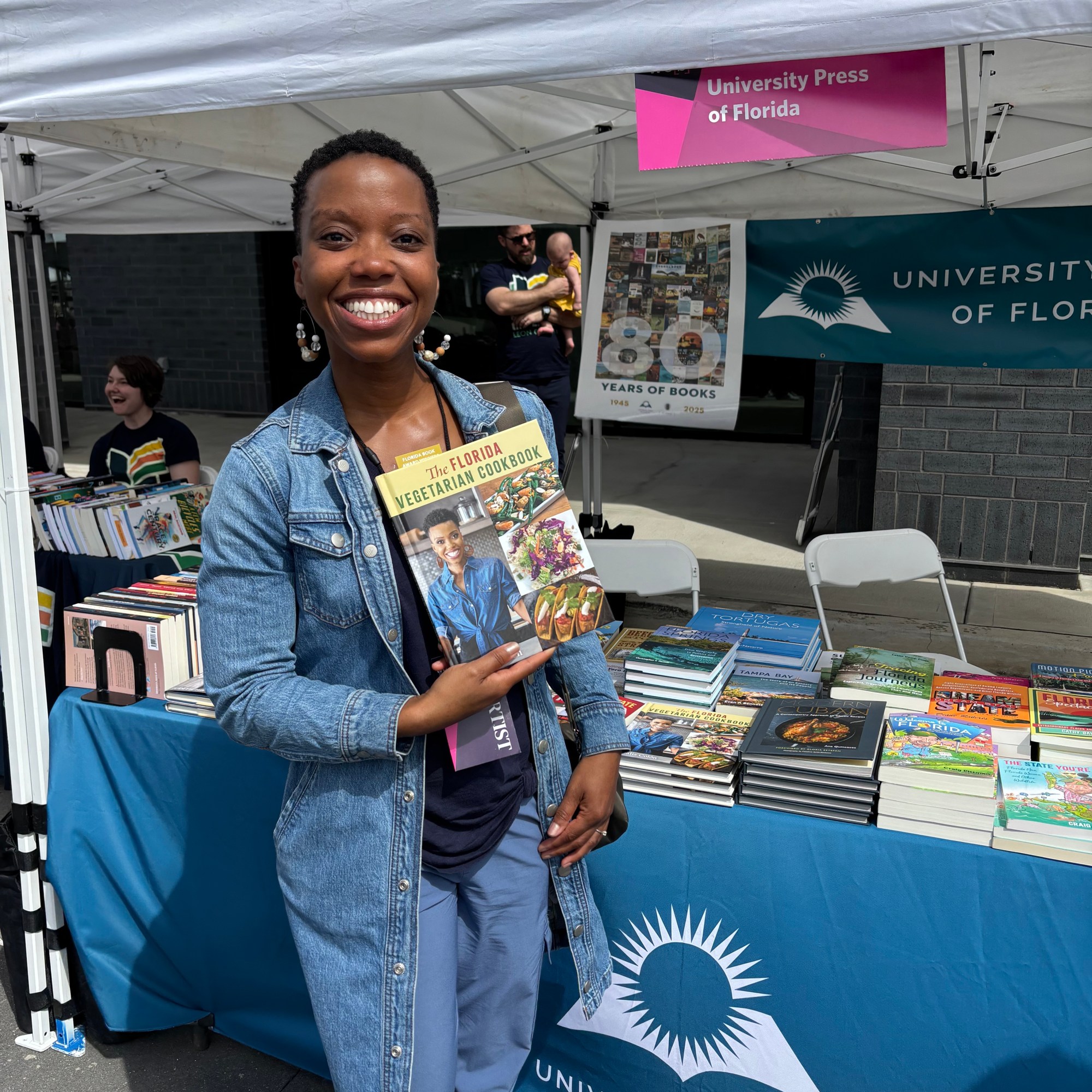 Dalia Colón, author of The Florida Vegetarian Cookbook, at the annual Word of South Festival of Literature and Music.