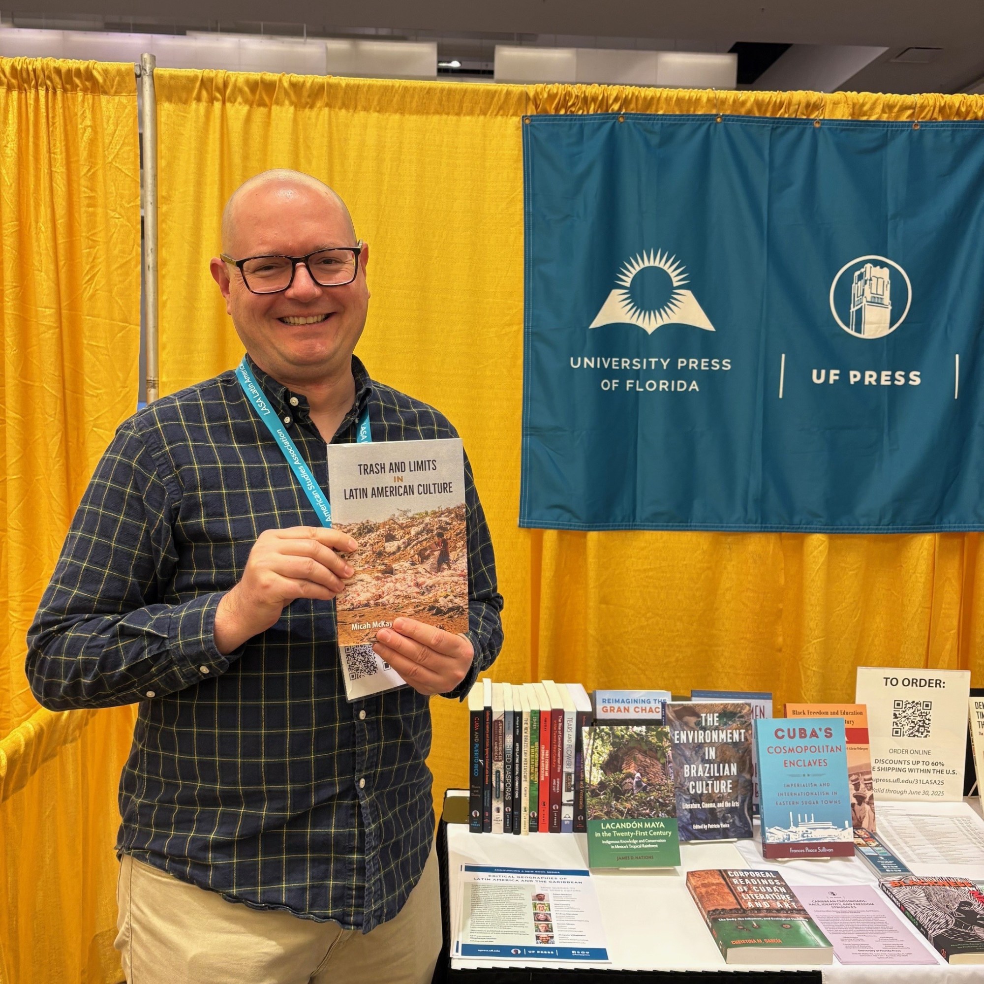 Micah McKay, author of Trash and Limits in Latin American Culture, at the Latin American Studies Association annual meeting.